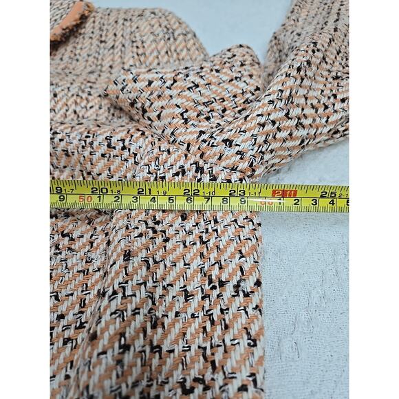 Blazer Silk & Rayon Peach Tweed Fringe Trim VTG 90's Mean Girls, Clueless READ - Picture 8 of 9
